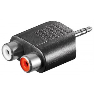 Goobay | Audio adaptor | RCA x 2 | Female | Male | Mini-phone stereo 3.5 mm